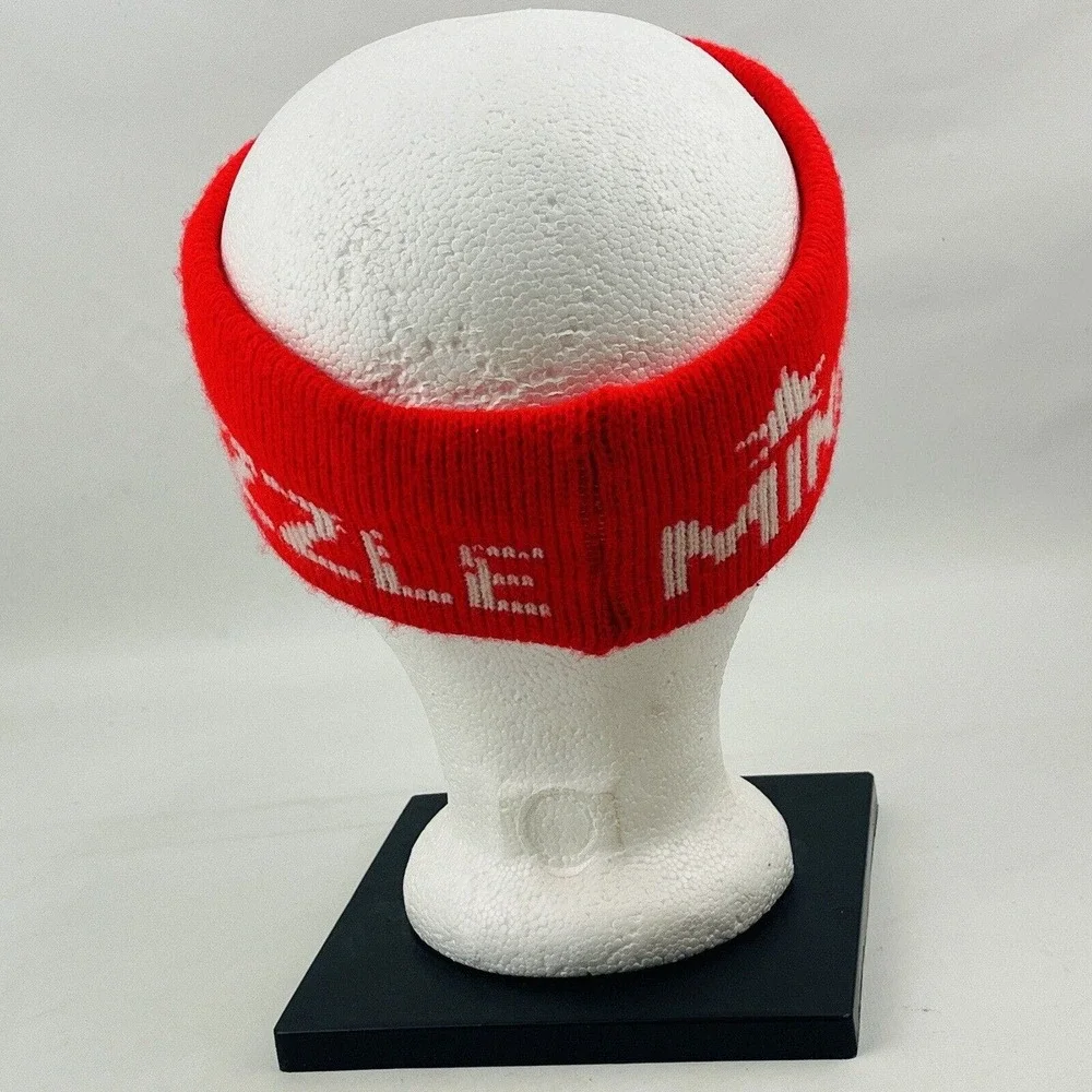 Vintage Minneapolis Holidazzle Stretch Knit‎ Headband Red Earwarmer Winter
